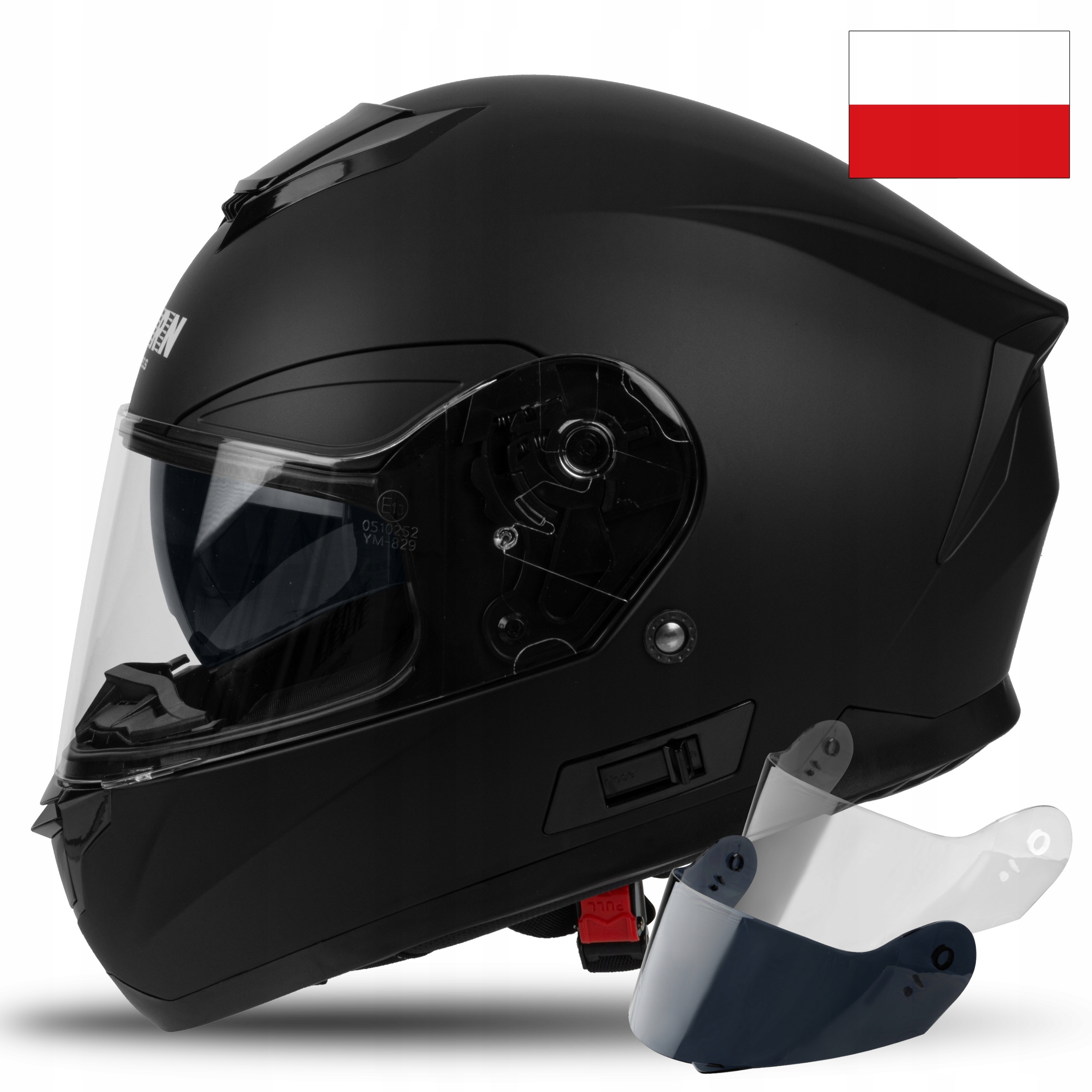 HORNÁ MOTOCYKLOVÁ PRILBA + SLNEČNÁ BLEND BALACLAVA