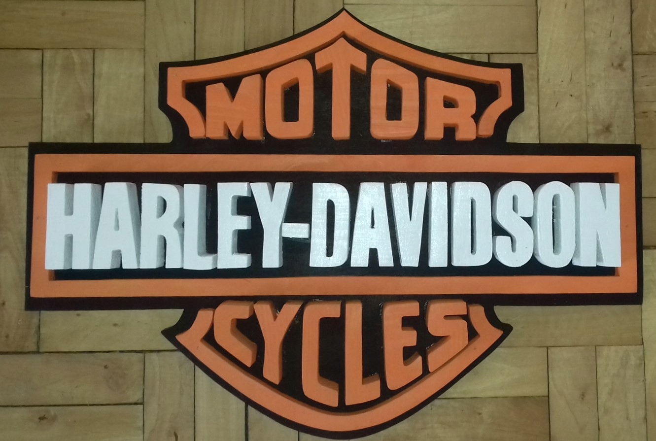 Drevené vývesné štíty Harley Davidson