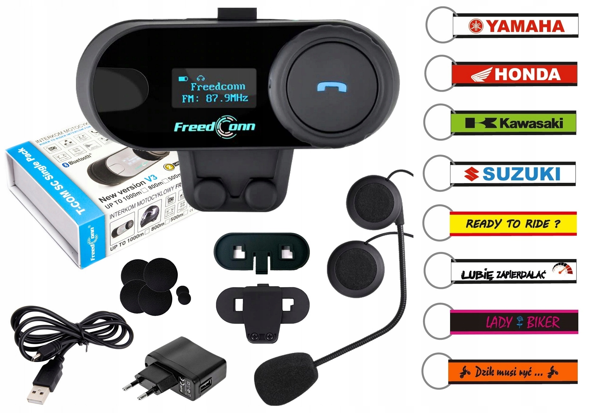 MOTOCYKL INTERCOM FREEDCONN T-COM SC V3 800 m.