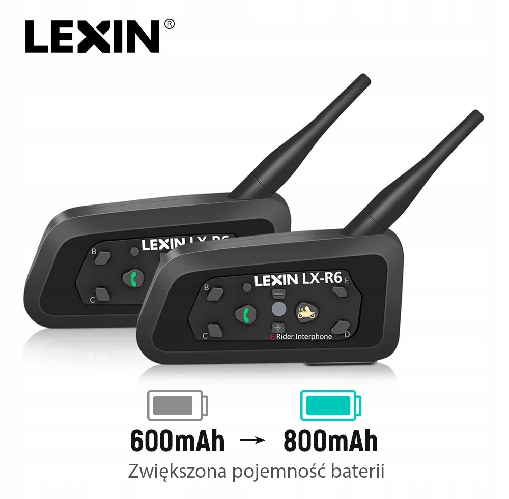 INTERCOM LEXINOVÝCH MOTOCYKLOV PRE 2 MOTOCYKLY