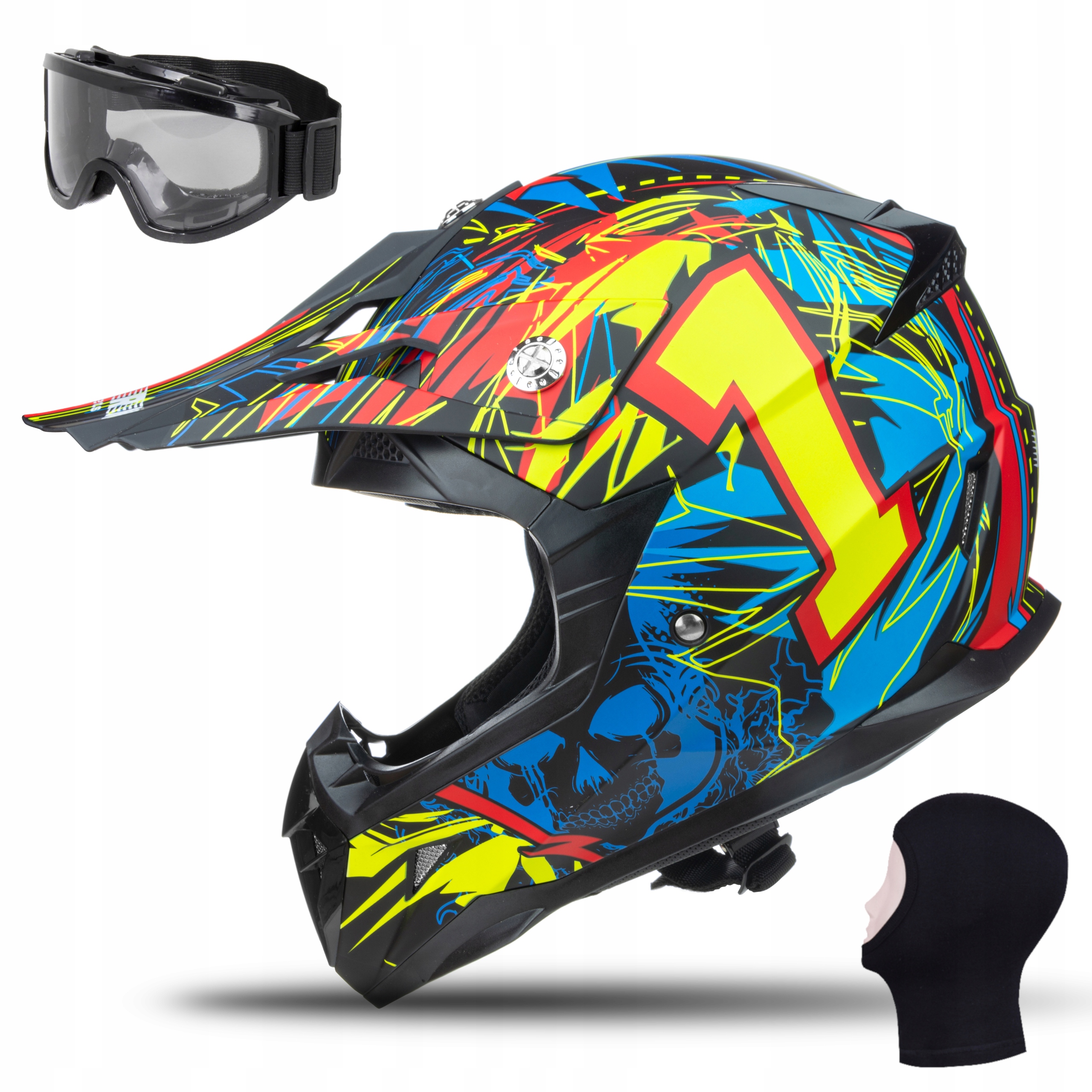 JUNIOR HORN BABY MOTOCYKLOVÁ PRILBA CROSS GOGGLE S
