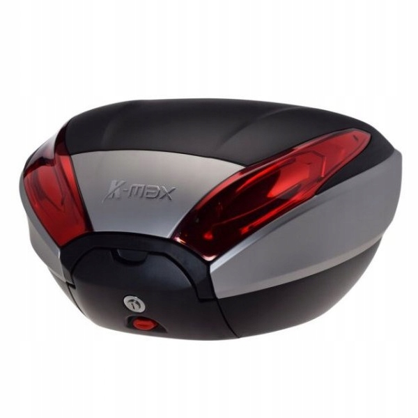 K-MAX Stredný kufor motocykla veľký 40L STRIEBORNÝ