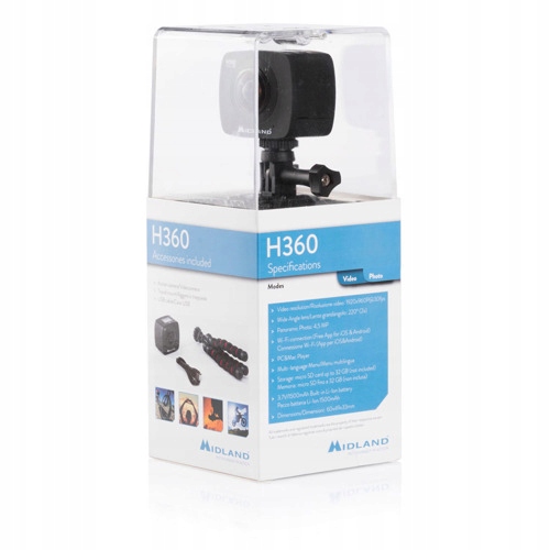 Panoramatická športová kamera MIDLAND H360 Full HD