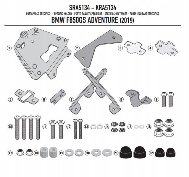 STREDNÝ PRÍPAD KAPPA FRAME. BMW F 850GS Adventure