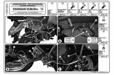 STREDNÝ PRÍPAD KAPPA FRAME. KAWASAKI KLR 650 07-15