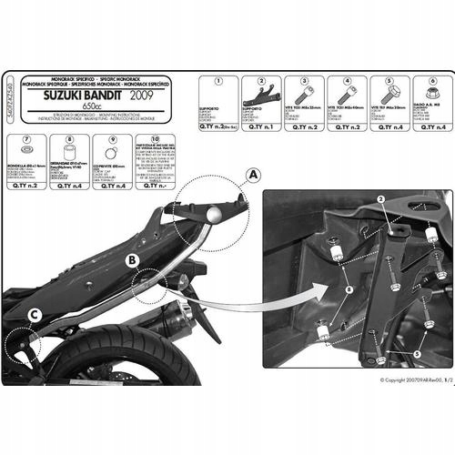 KAPPA RÁM PRIESTORU CENTRÁLNE SUZUKI GSF 650 BANDIT / S