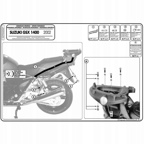 STREDNÝ PRÍPAD KAPPA FRAME. SUZUKI GSX 1400 02-09