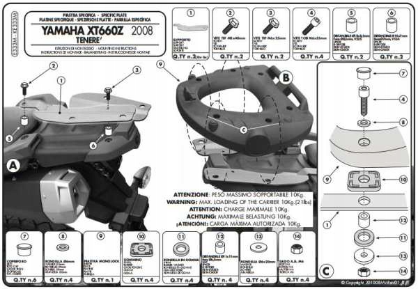 STREDNÝ PRÍPAD KAPPA FRAME. YAMAHA XT 660Z TENERÉ