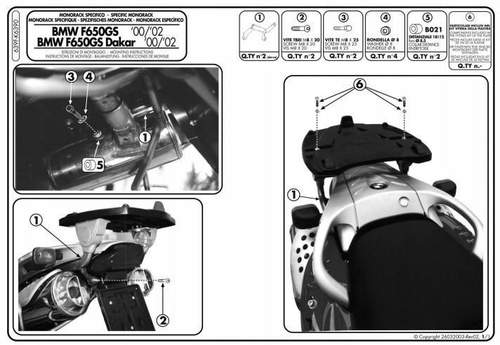 KRYT KAPPA PRE HORNÉ PRÍPADY BMW F 650GS (00-03)