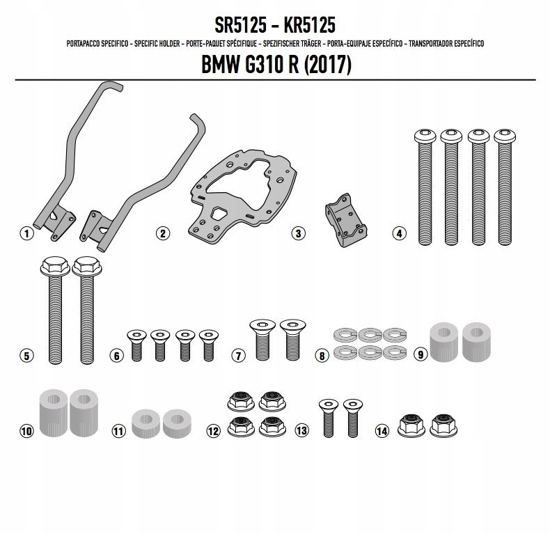 KRYT KAPPA PRE BMW G 310R (17-19)