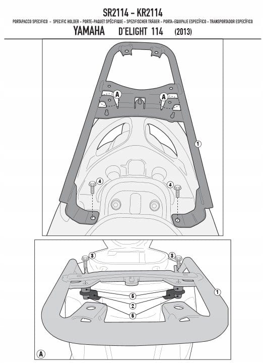 KAPPA HLAVNÝ RÁMOVÝ RÁM YAMAHA D'ELIGHT 114
