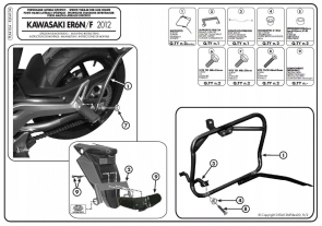 BOČNÝ RÁM KAPPA KAPPA KAWASAKI ER-6N / F 2012