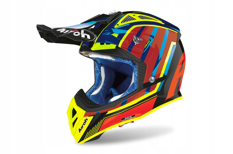 PRILBA AIROH AVIATOR 2,3 AMS2 GLOW CHROM RUDA XL + STROJ