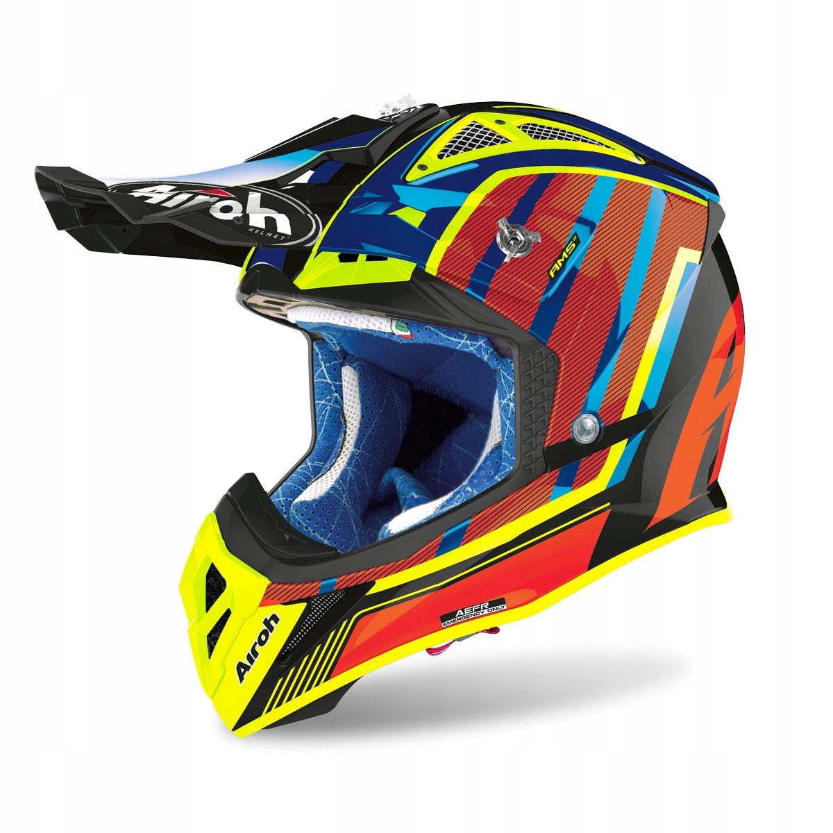 PRILBA AIROH AVIATOR 2,3 AMS2 GLOW CHROME ORANGE M