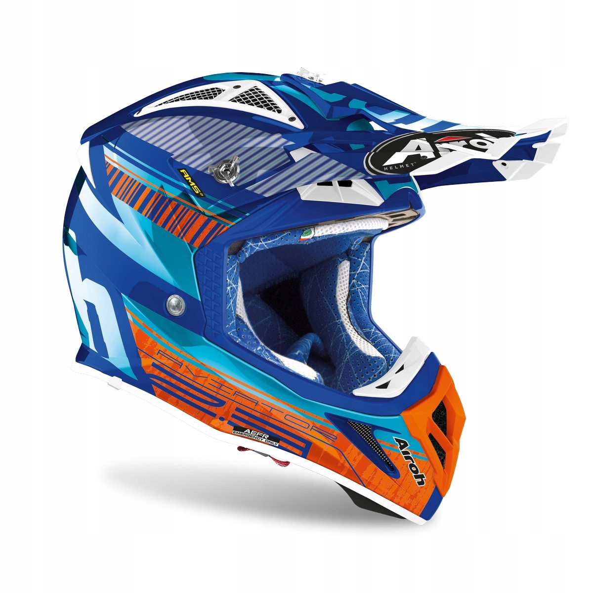 PRILBA AIROH AVIATOR 2,3 AMS2 NOVAK CHROME AZURE XL