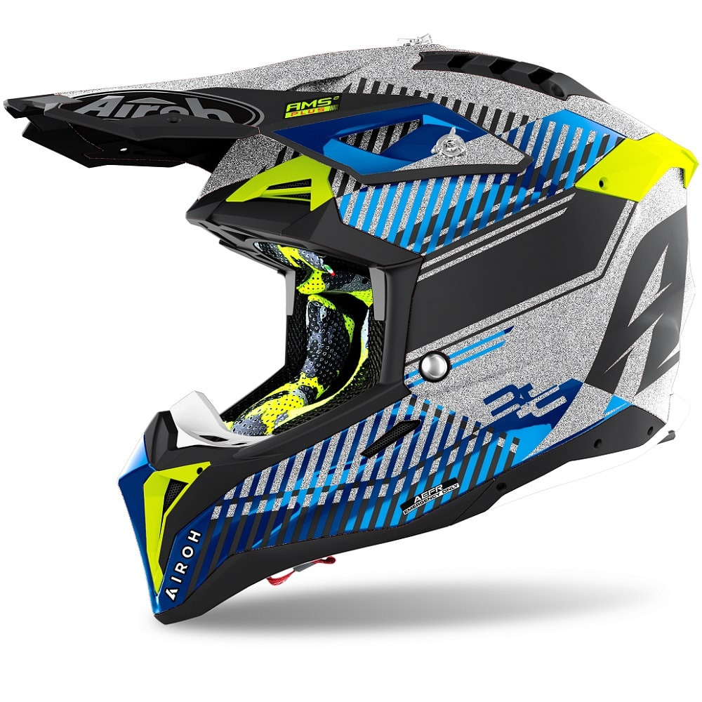PRILBA AIROH AVIATOR 3 VLNOVÝ STRIEBORNÝ LESK XL + ZADARMO