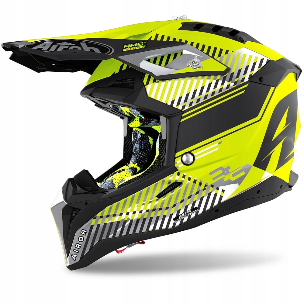 PRILBA AIROH AVIATOR 3 VLNOVÁ ŽLTÁ MATNÁ XL + ZADARMO
