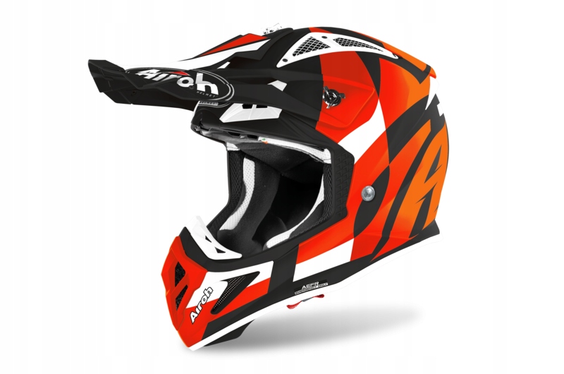 PRILBA AIROH AVIATOR ACE TRICK ORANGE MATNÁ XL + OKULIARE