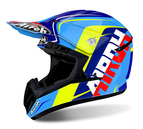 AIROH SIGN BLUE GLOSS OFF-ROAD CROSS ENDURO M PRILBA