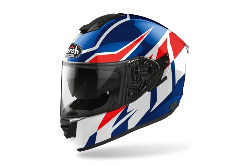 PRILBA AIROH ST501 FROST BLUE / RED GLOSS (L)