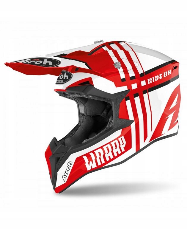 PRILBA AIROH WRAAP BROKEN RED GLOSS