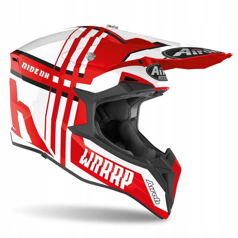 AIROH WRAAP BROKEN RED GLOSS XL + PRILBA ZADARMO