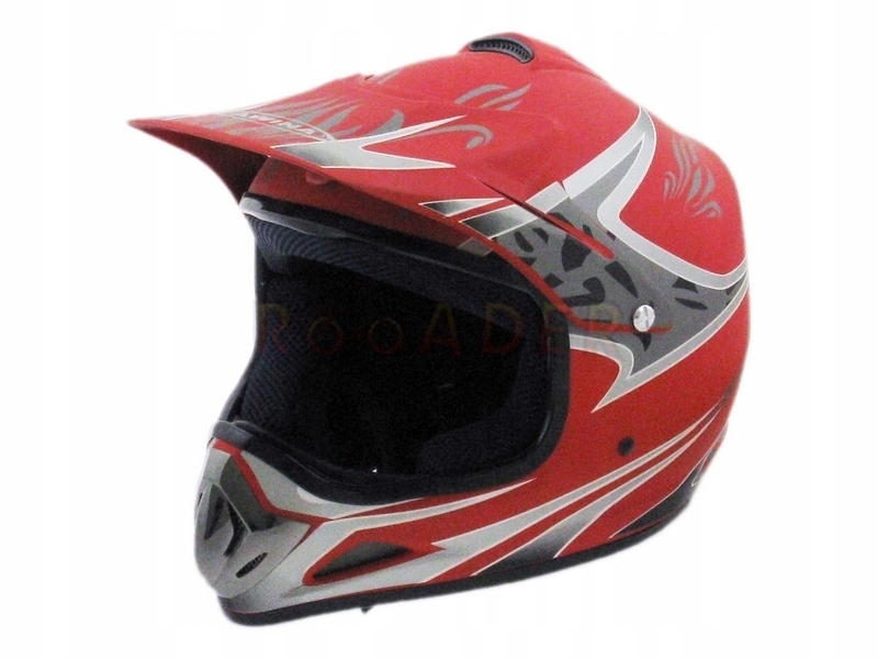 PRILBA AWINA ENDURO JUNIOR BIELA / ČERVENÁ 47-48 cm