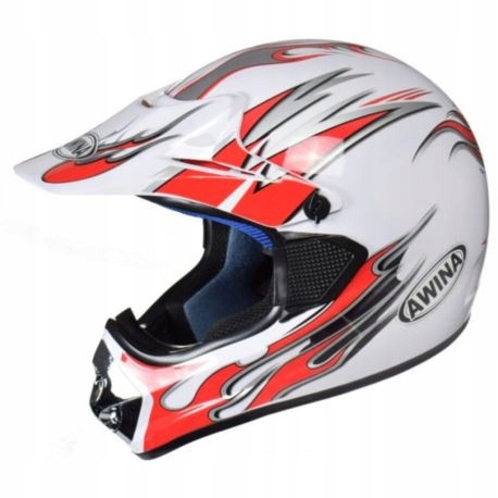 PRILBA AWINA ENDURO BIELA / ČERVENÁ TN 8686 XS