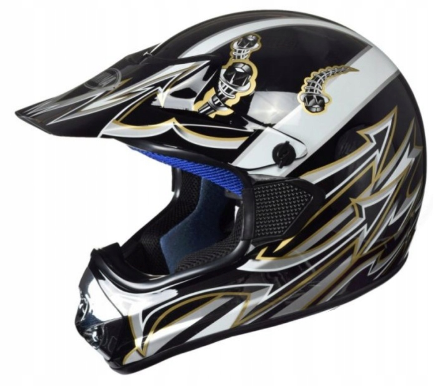 PRILBA AWINA XXXS ČIERNOŠEDÁ GRAFICKÁ ENDURO TN-8686-3