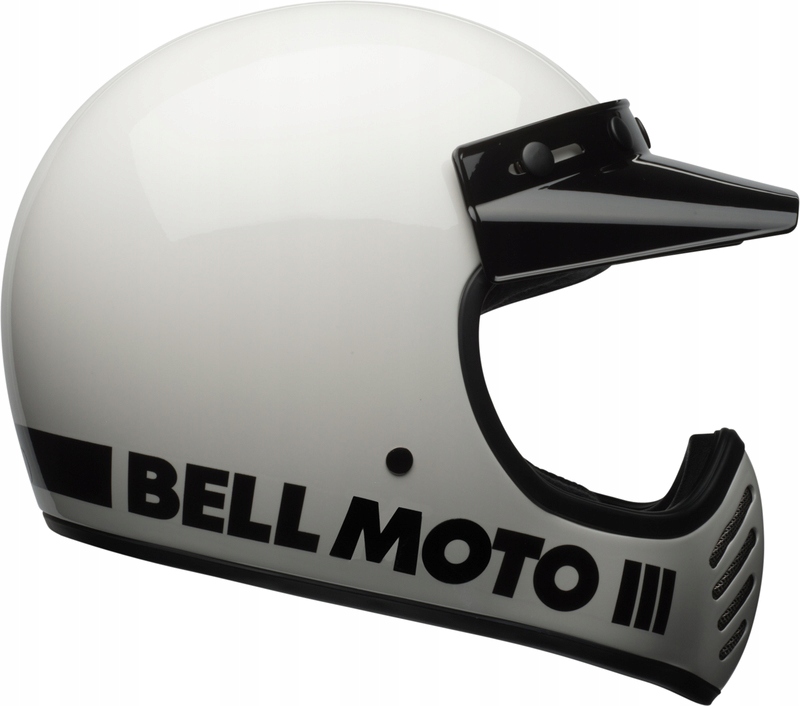 PRILBA BELL MOTO-3 CLASSIC WHITE r.L + ZADARMO