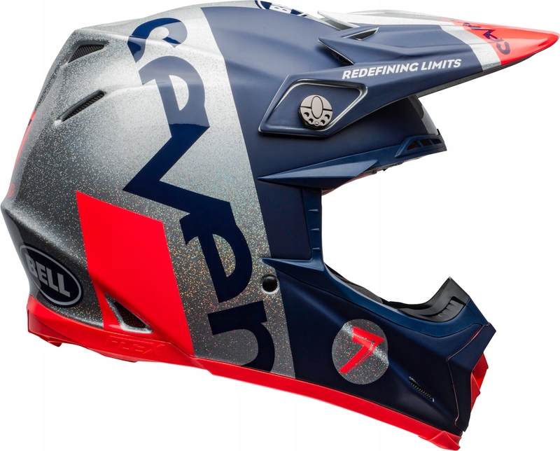 PRILBA BELL MOTO-9 FLEX SEDEM GALAXY NAVY / SILVER S