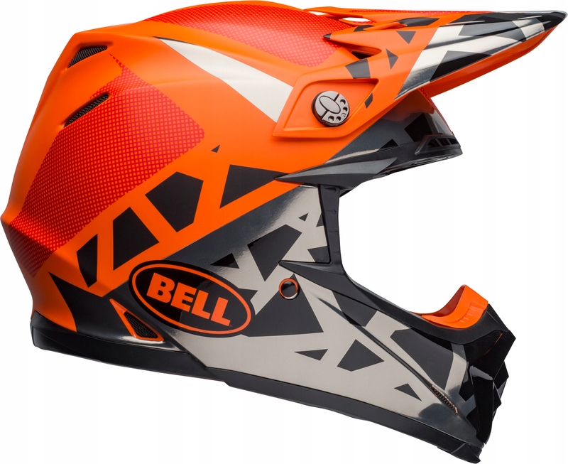 PRILBA BELL MOTO-9 MIPS TREMOR ČIERNA / ORANŽOVÁ / CHROMOVÁ M.