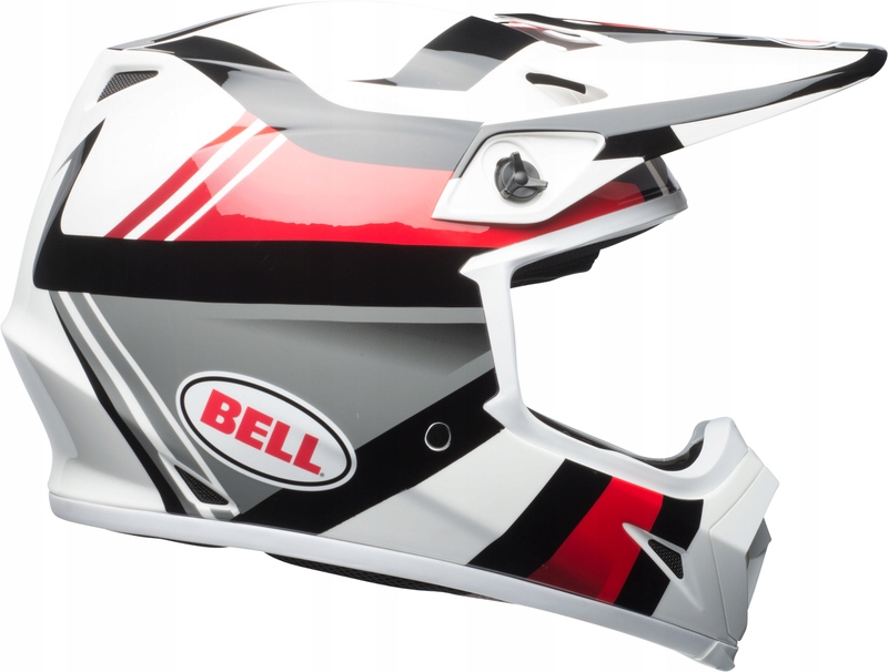 PRILBA BELL MX-9 MIPS MARAUDER BIELA / ČIERNA / ČERVENÁ L.