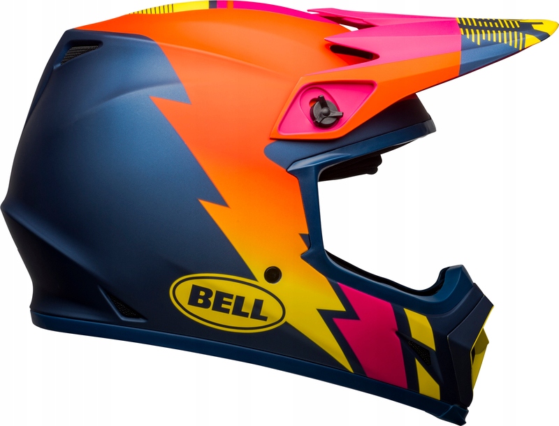 PRILBA BELL MX-9 MIPS STRIKE MATNÁ ČIERNA / ORANŽOVÁ / RUŽOVÁ XL