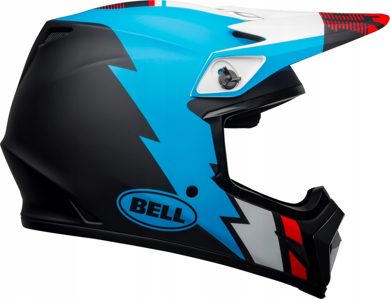 PRILBA BELL MX-9 MIPS STRIKE MATNÁ ČIERNA / MODRÁ / BIELA