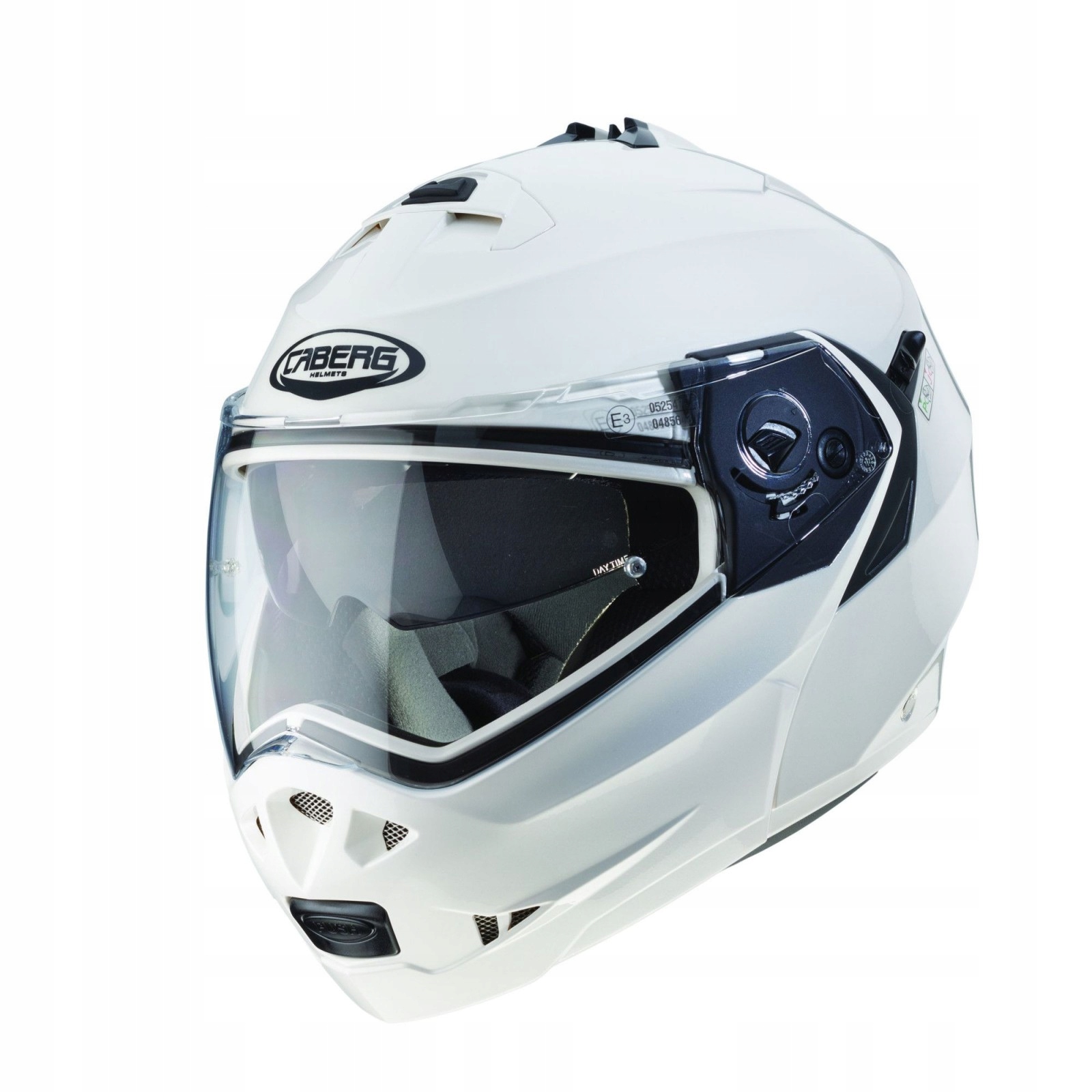 CABERG DUKE II BIELA KOVOVÁ PRILBA