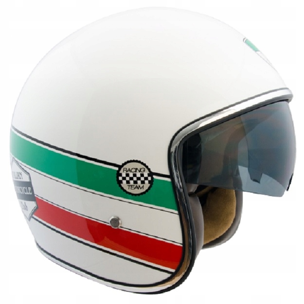 PRILBA CGM Italia biele sklo / zmes / prúd Vespa XS