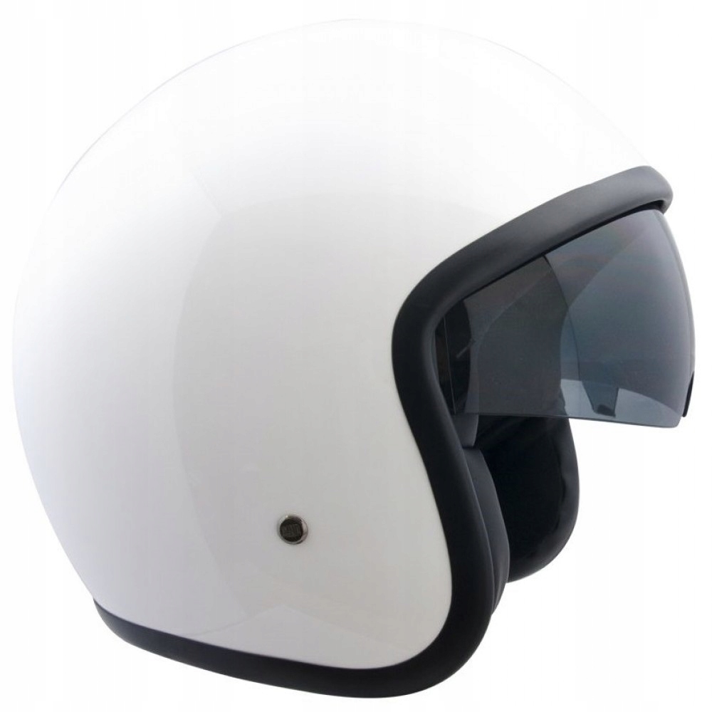 PRILBA CGM Vintage biele sklo / zmes / prúd Vespa