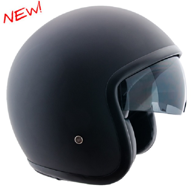 PRILBA CGM Vintage čierne sklo / zmes / prúd Vespa