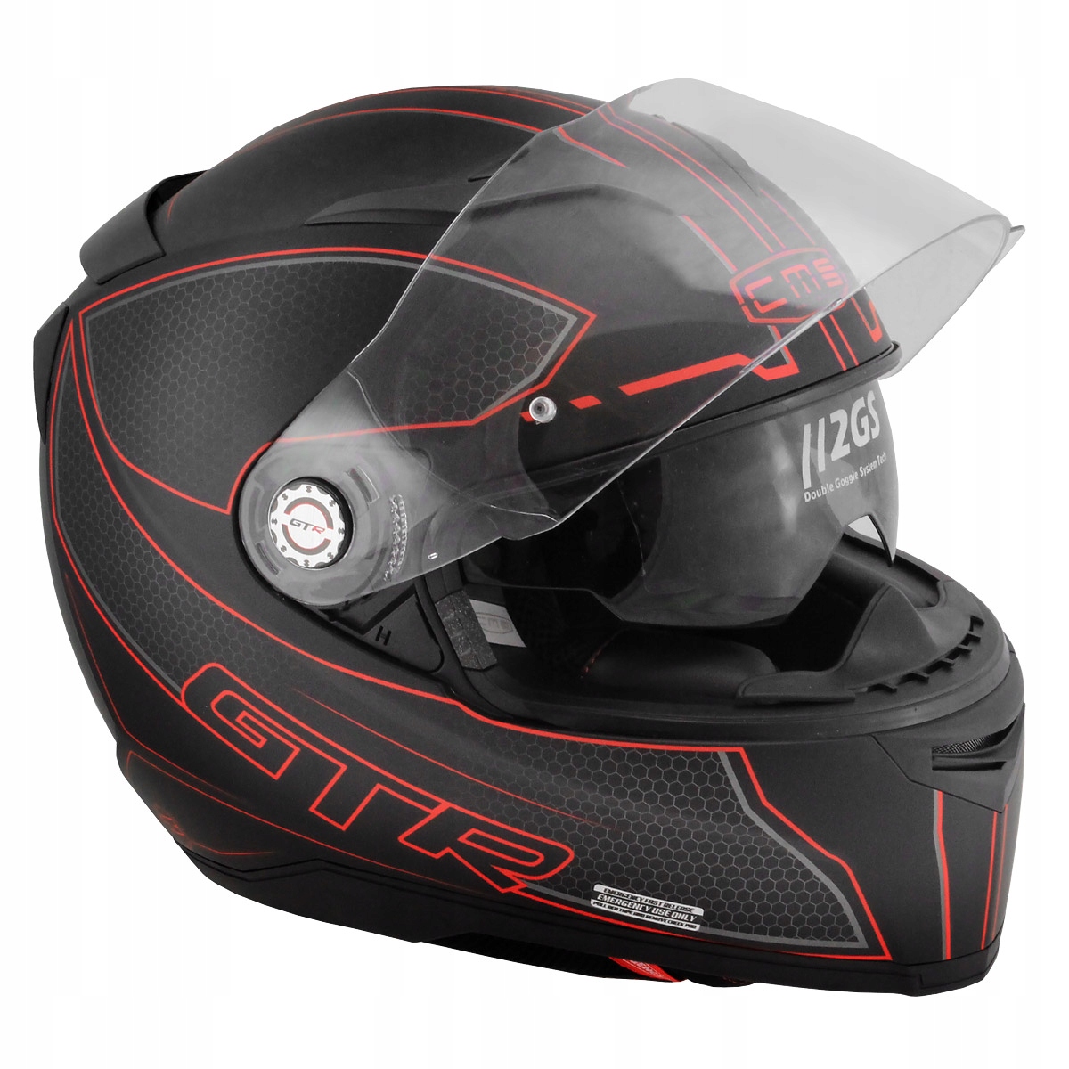 PRILBA CMS GTR TEKNIC RED REFLEX BLENDA M.