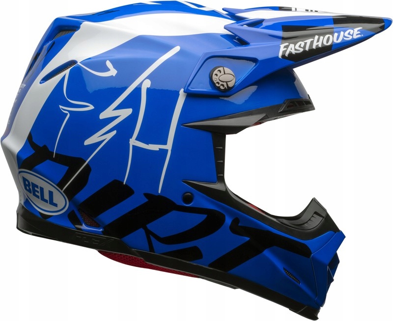 PRILBA CROSS BELL MOTO 9 FLEXOVÁ FASTHOUSE MODRÁ
