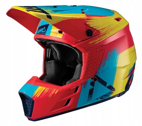 PRILBA CROSS LEATT GPX 3.5 V19.1 ČERVENÁ / VÁPENNÁ r.XL