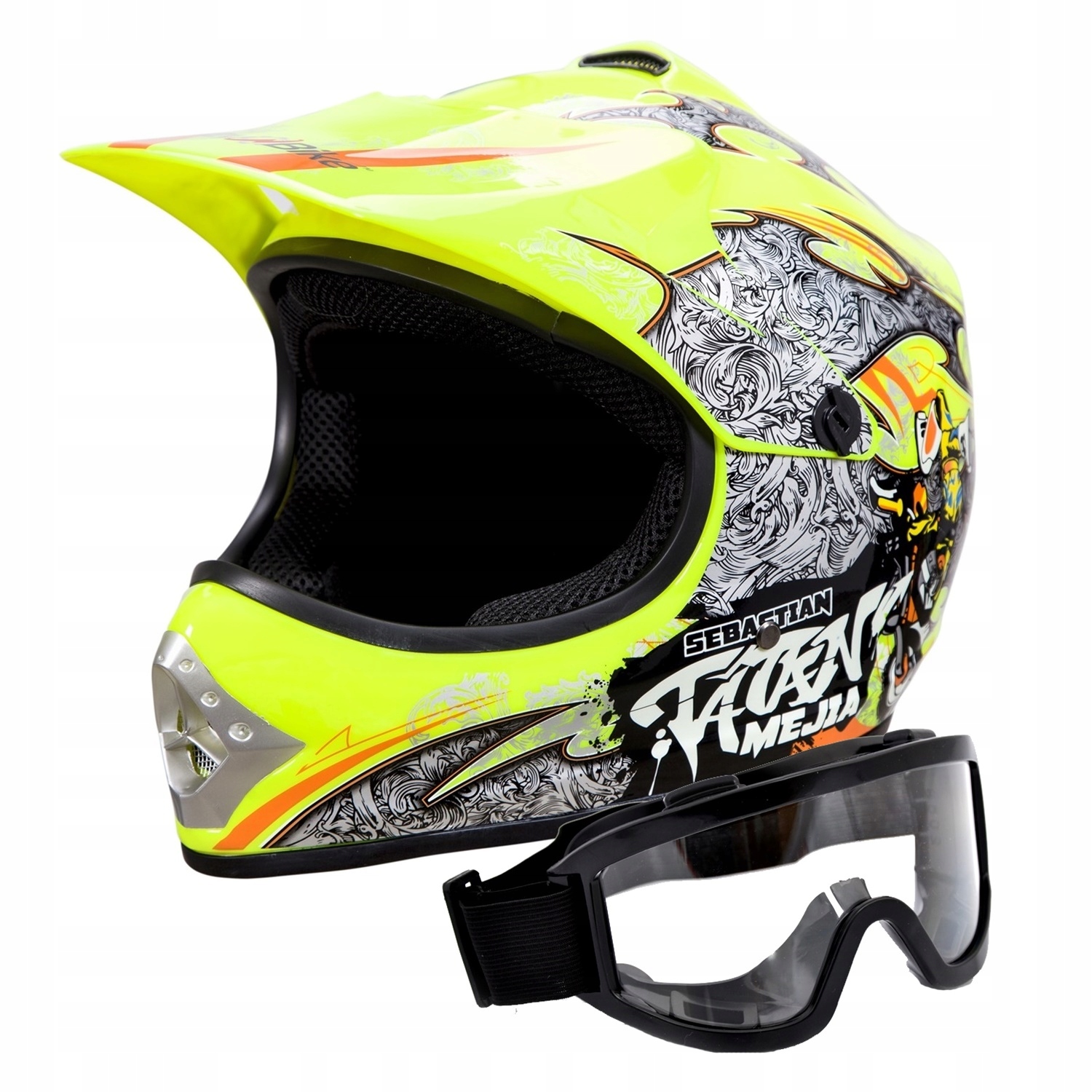 DETSKÁ KRÍŽOVÁ PRILBA ENDURO QUAD ATV S + OKULIARE