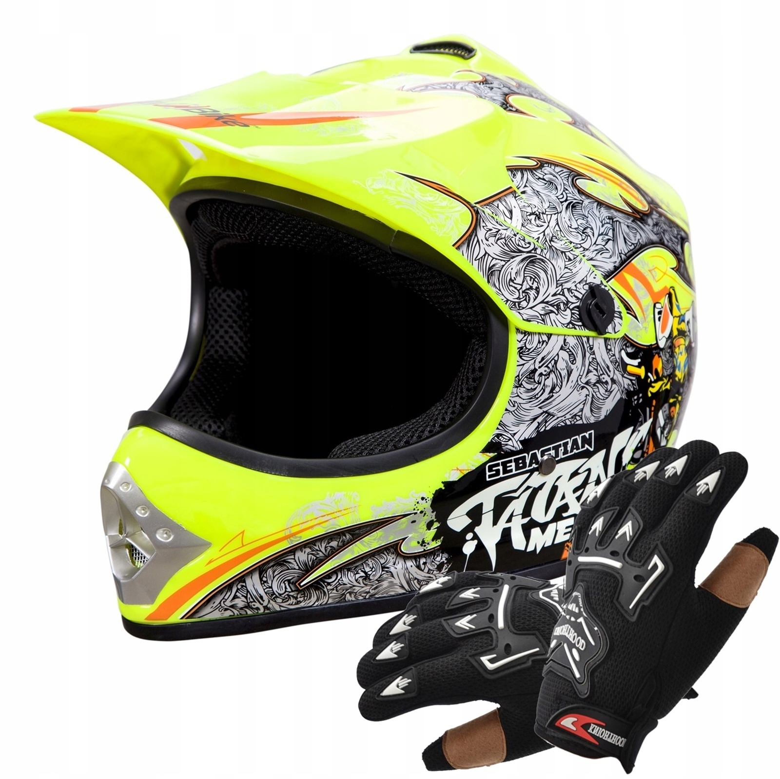 DETSKÁ KRÍŽOVÁ PRILBA RUKAVICE ENDURO QUAD M +