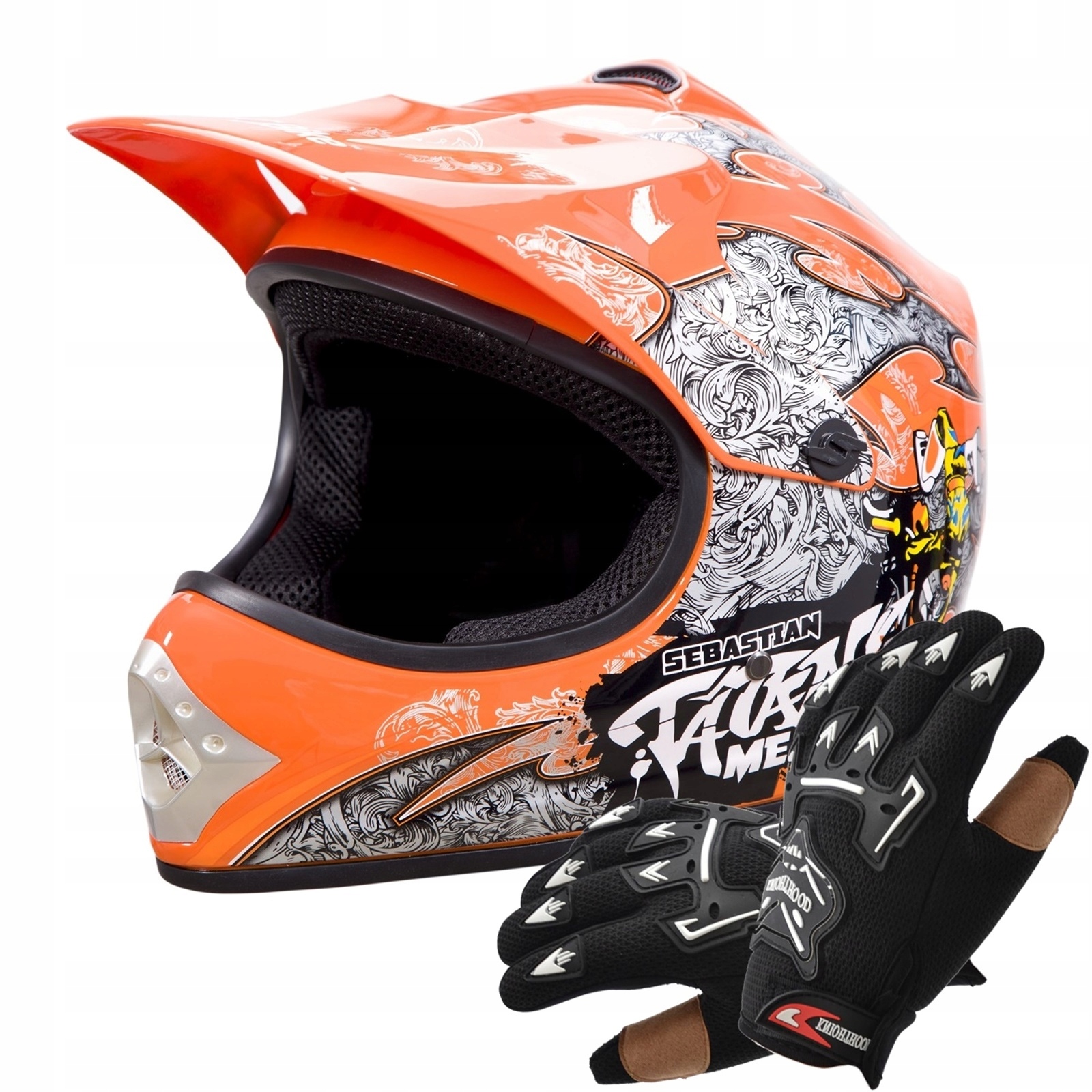DETSKÁ KRÍŽOVÁ PRILBA RUKAVICE ENDURO QUAD S +