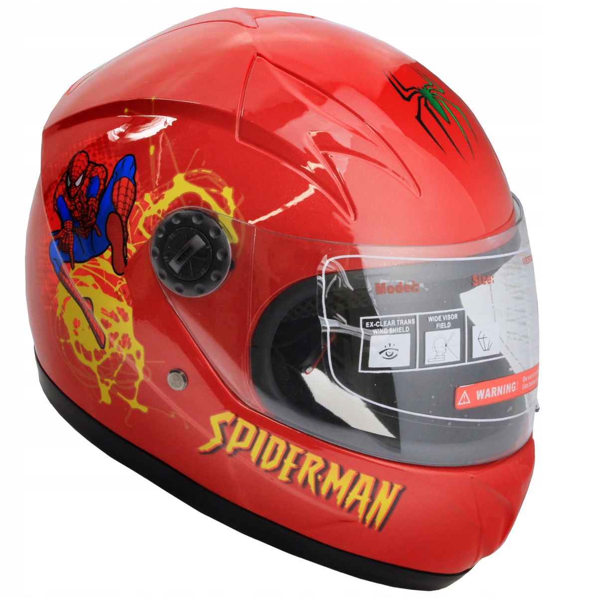 DETSKÁ INTEGRÁLNA PRILBA JUNIOR SPIDERMAN RED CE