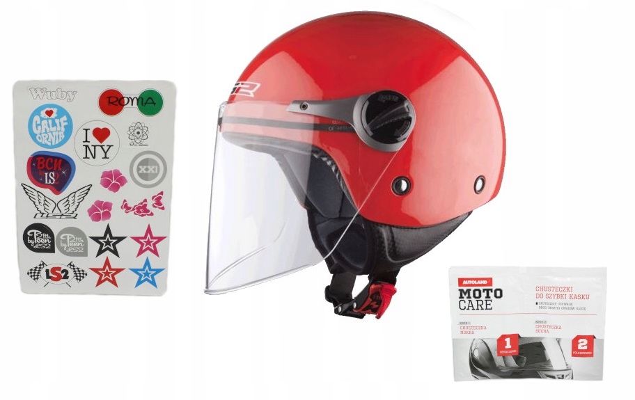 DETSKÁ PRILBA LS2 WUBY OF575J ČERVENÉ MOTO L