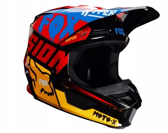 PRILBA ENDURO CROSS FOX V-1 ČERNÁ / ŽLTÁ R.M.