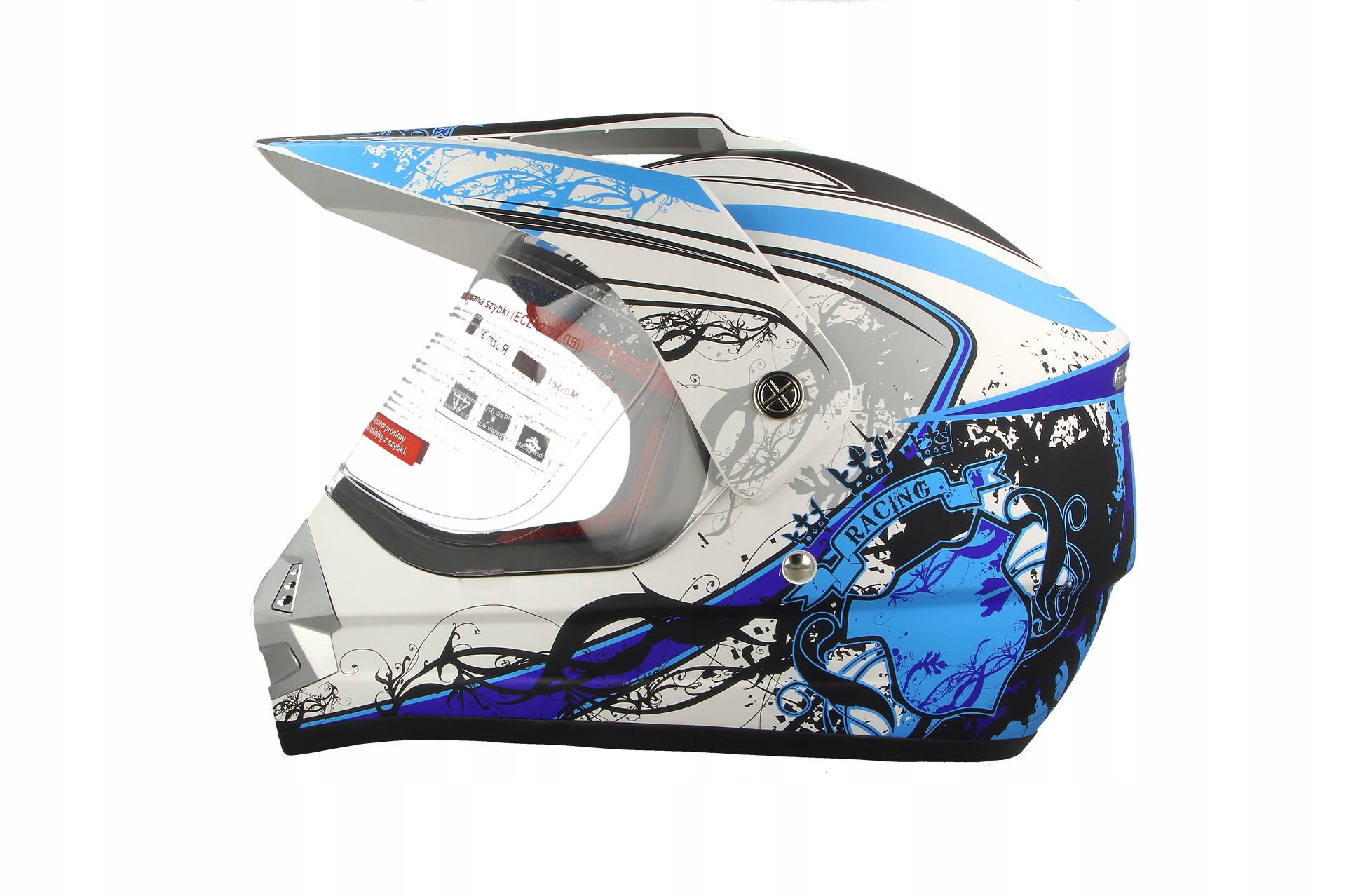 ENDURO KRÍŽOVÁ PRILBA SKLENENÉ SKLO VCAN 340 Veľkosť M