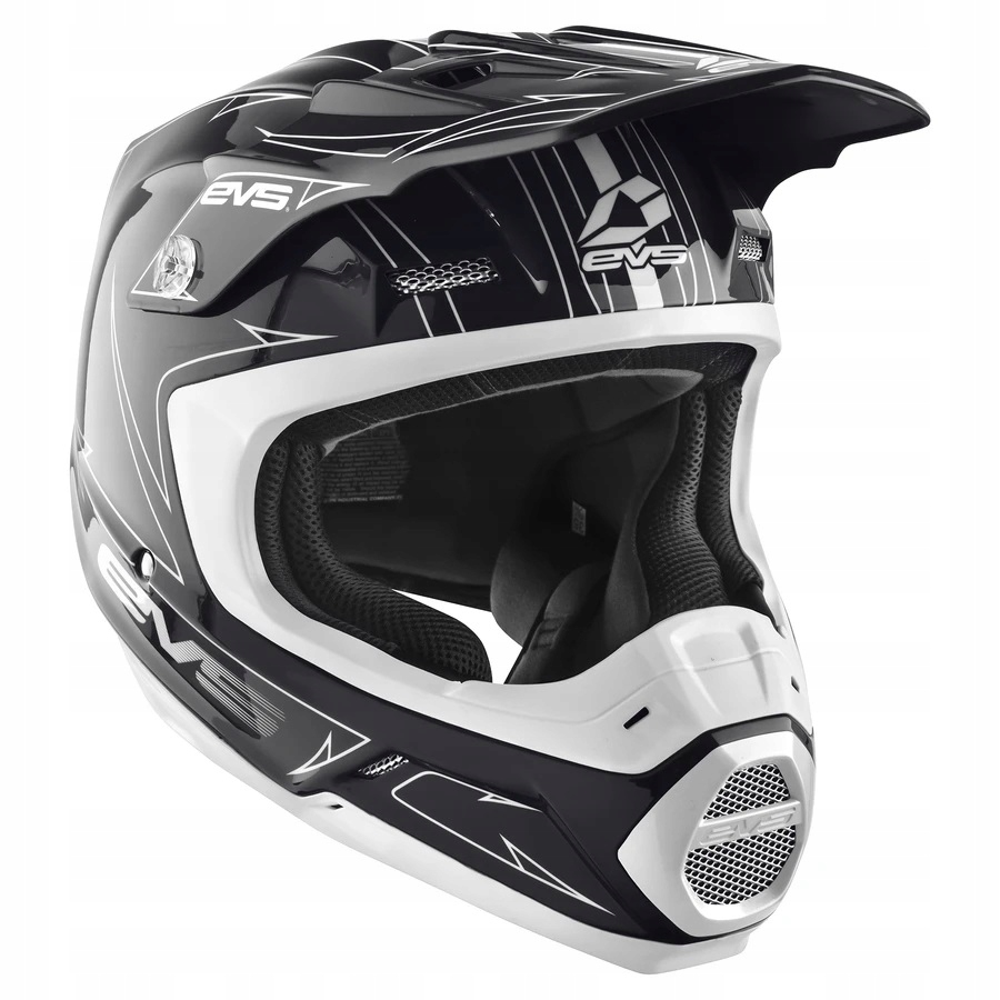 ENDURO EVS T5 PINNER ČIERNA BIELA KRIŽOVÁ PRILBA R.M.
